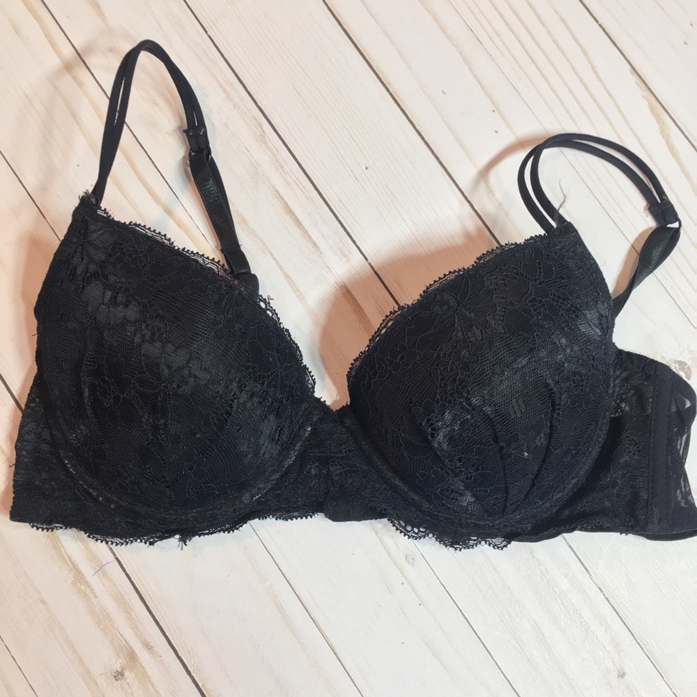 Rampage Intimates Black Lace Bra 36B